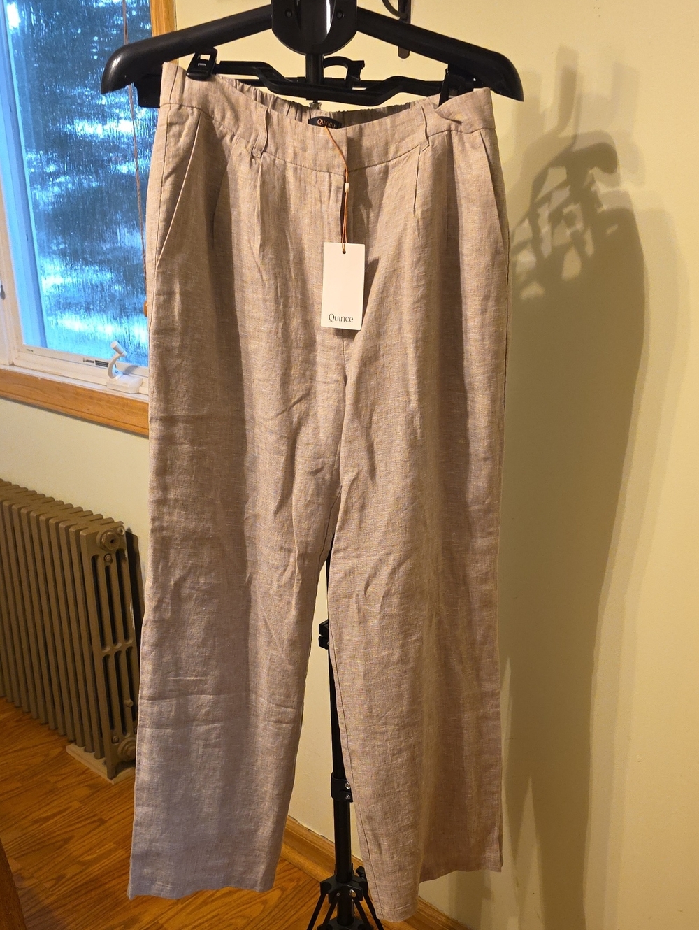 Quince Womens 100% European Linen Pleated Pants size 8